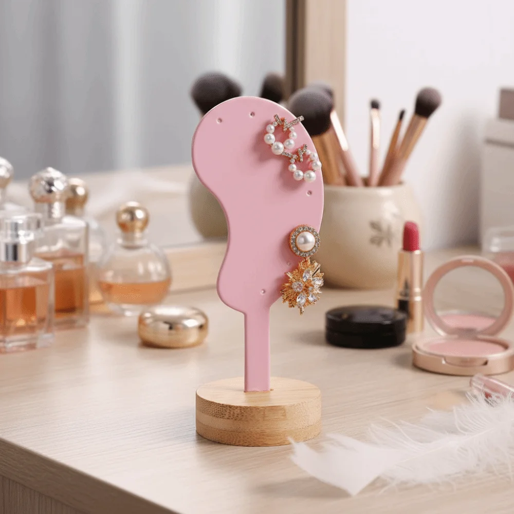 

Подставка для серег в форме уха, металлическая, железная, для демонстрации ювелирных изделий, держатель для серег, модель уха, деревянный органайзер для клипс и пусет