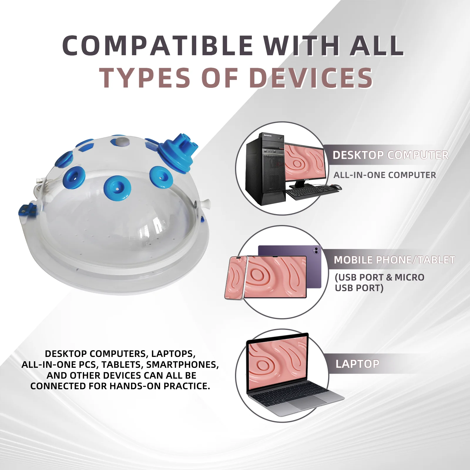 Spherical Laparoscopic Surgery Training Kit - For teaching demonstrations, equipped with a 30-degree high-definition camera