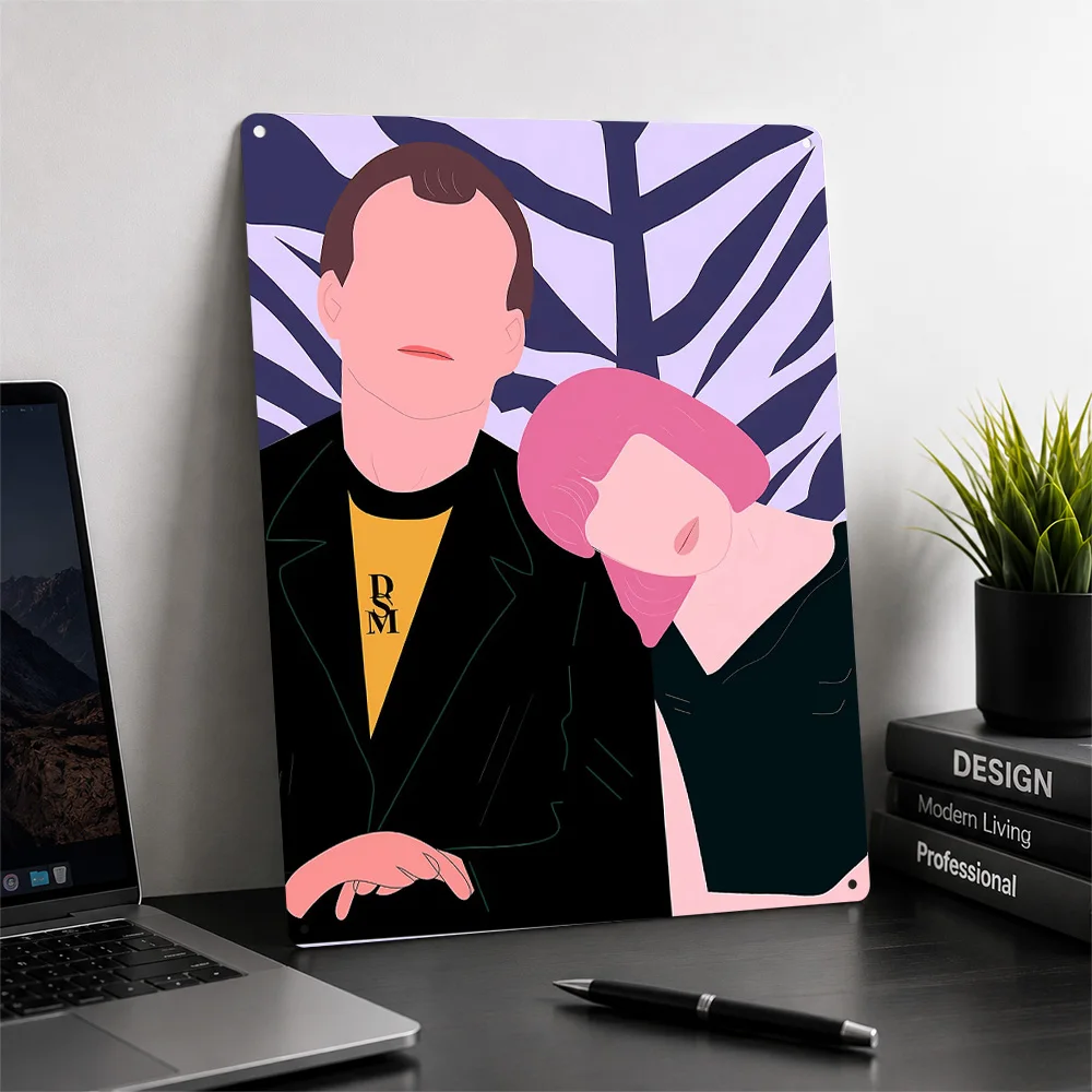 Lost in Translation Movie Fanart Poster Retro 3D Printed Metal Signs Customized Wall Hanging Gift for Living Room Decoration Man