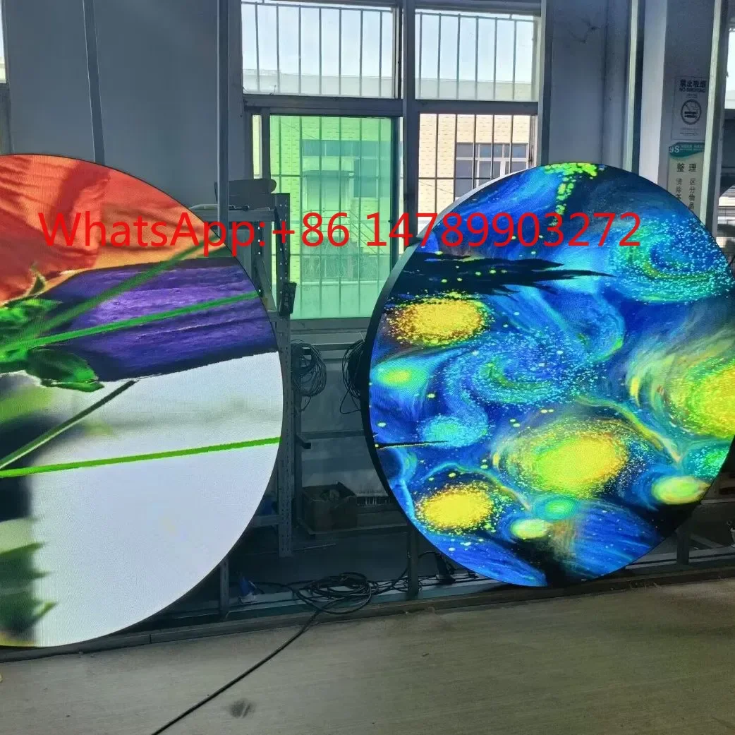 P2.5 Round LED Sign 1m 2m Diameter Indoor Outdoor RGB Full Color Video Wall Electronic Display