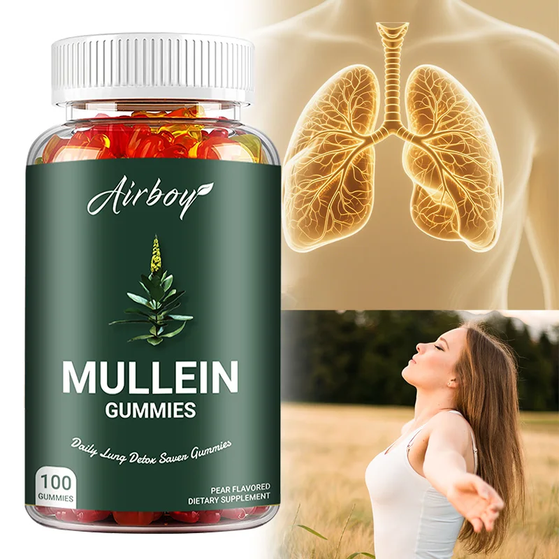 

Mullein Gummies - Natural Cleansing, Supports Heart and Respiratory Health, Aids Digestion, Enhanced Immune Function