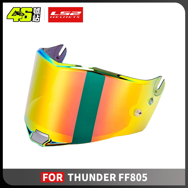 Original LS2 FF805 Motorcycle Helmet Visor ls2 THUNDER helmets transparent gold lens shield With Anti-fog Motorcycle Accessories