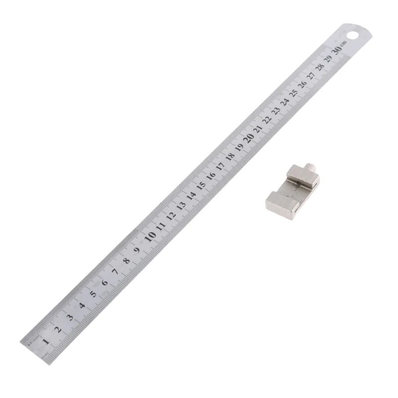 Woodworking Pocket Ruler Metal Slide Stop Marking Ruler Marking Gauge
