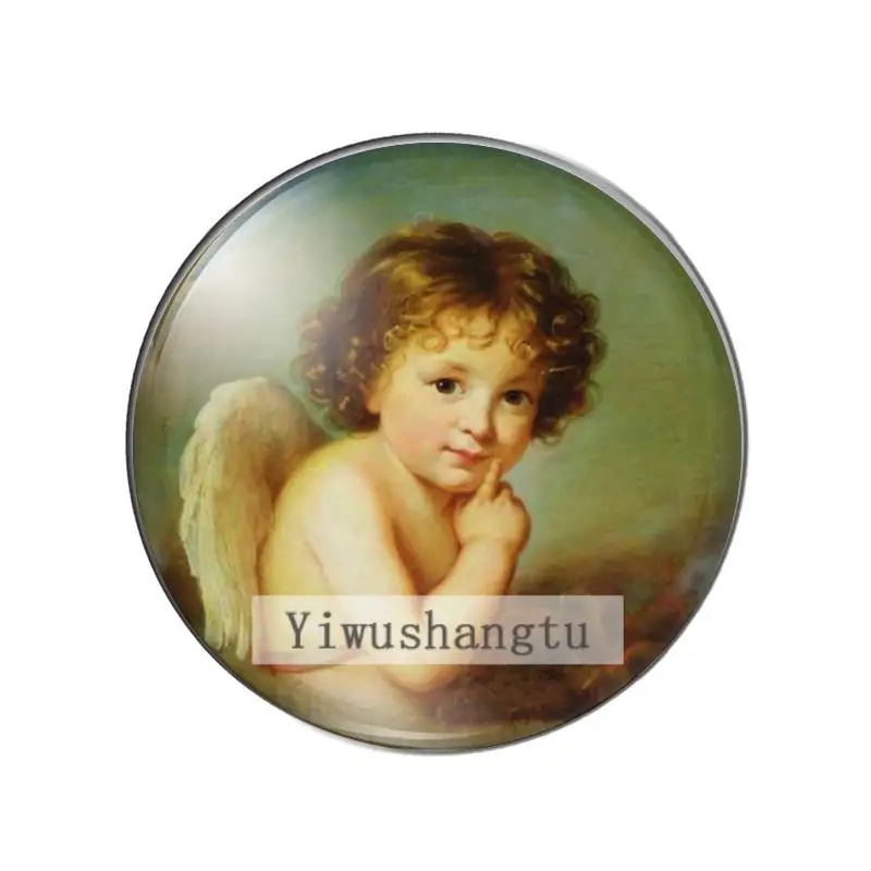 Cute angel love peace and good luck 10mm/12mm/18mm/20mm/25mm Round photo glass cabochon demo flat back Making findings ZB0543