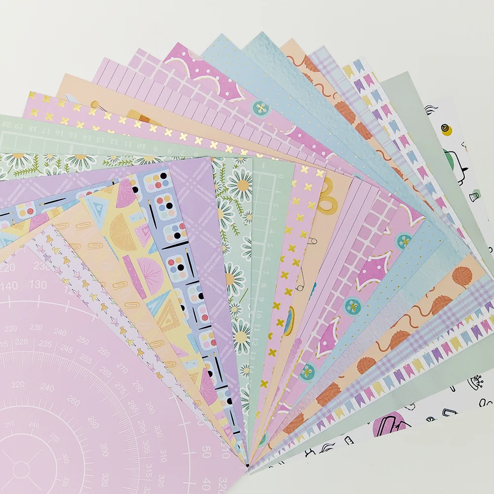 Creative Path 9-teiliges Happy Crafter Scrapbooking-Journaling-Set mit Dekorationspapier, Stanzformen und Verzierungen für DIY-Bastelarbeiten – Detail 7