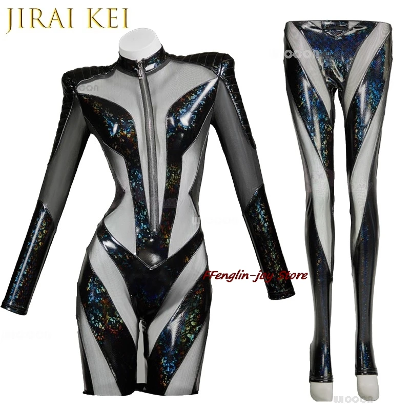 

Аниме для взрослых, черный агент, нулевой комбинезон из змеиной кожи, эластичный комбинезон, сексуальный прозрачный сетчатый цирковый комбинезон с открытой промежностью, аксессуары