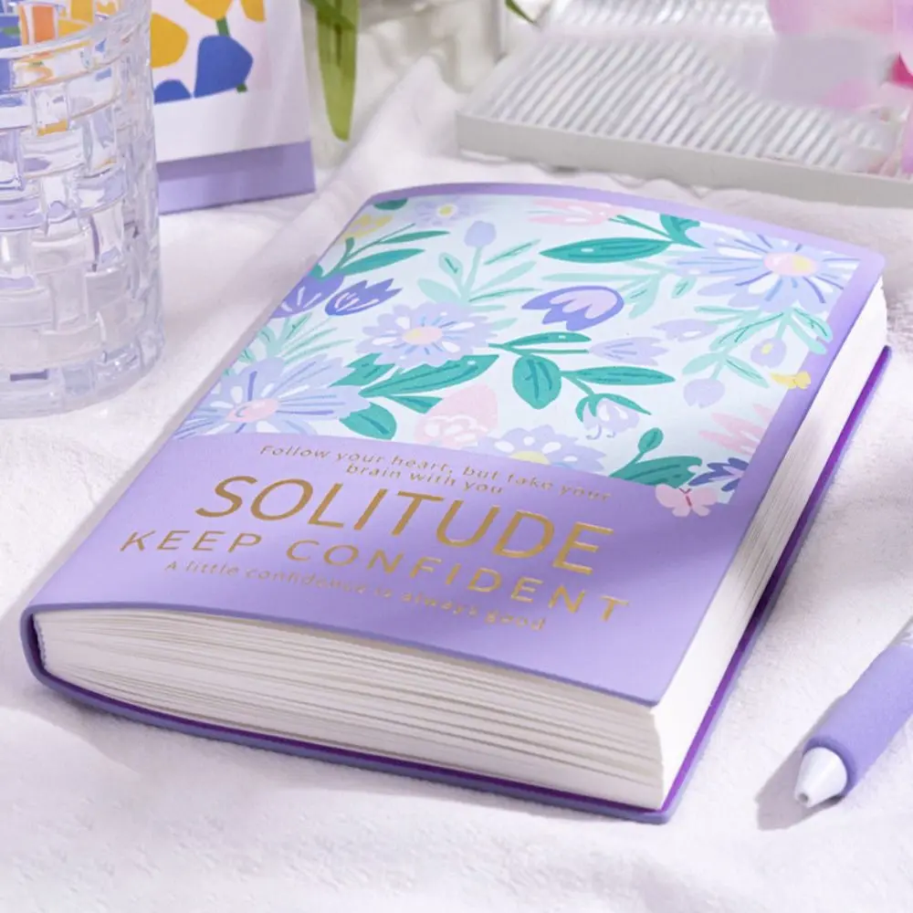 Floral Design Diary Notebook Matte Surface Taking Notes Writing Pads Time Organizer To Do List Planner Notepad School ＆ Office