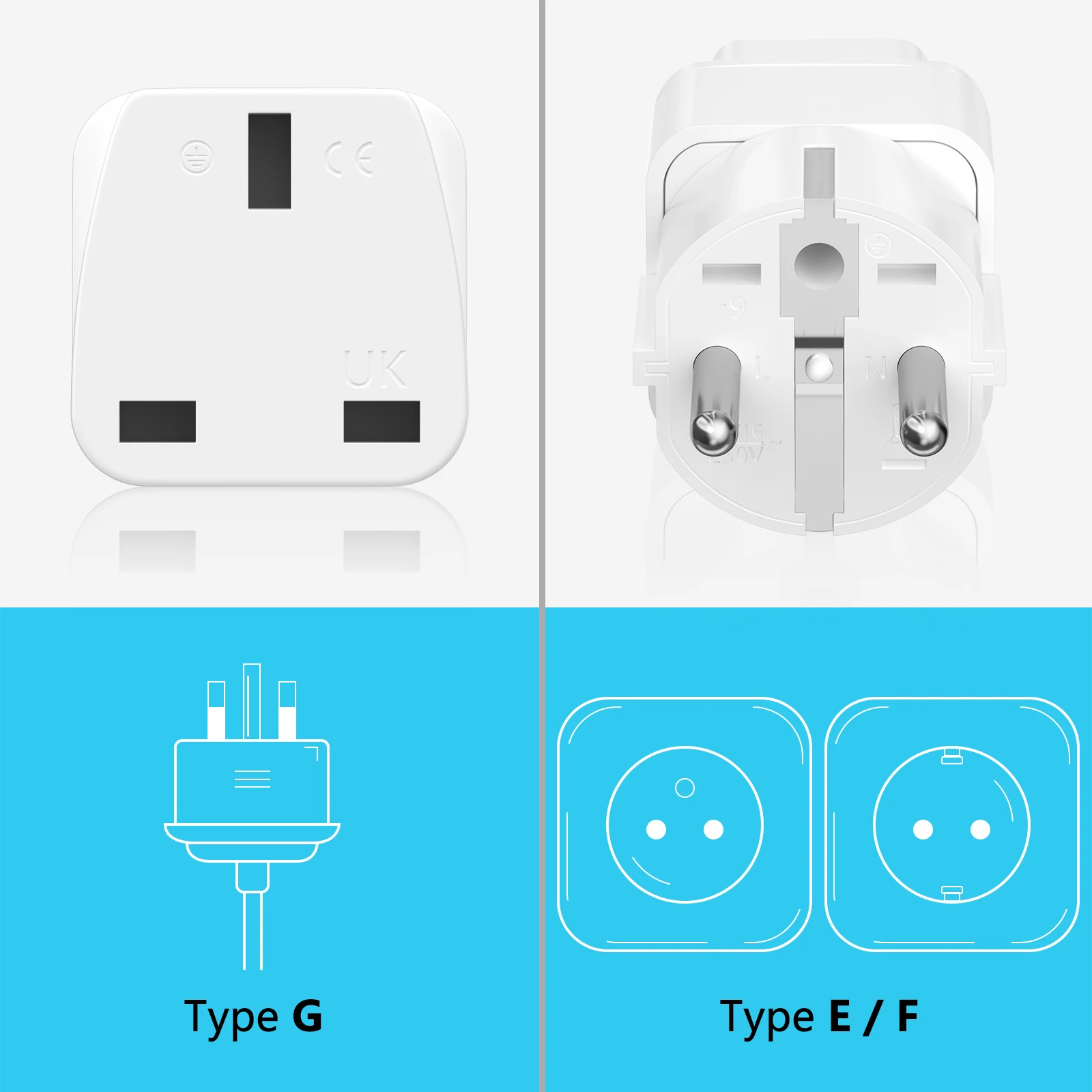 3PCS UK zu EU Stecker Adapter – Phone Accessories Uk Bewertung und Preis