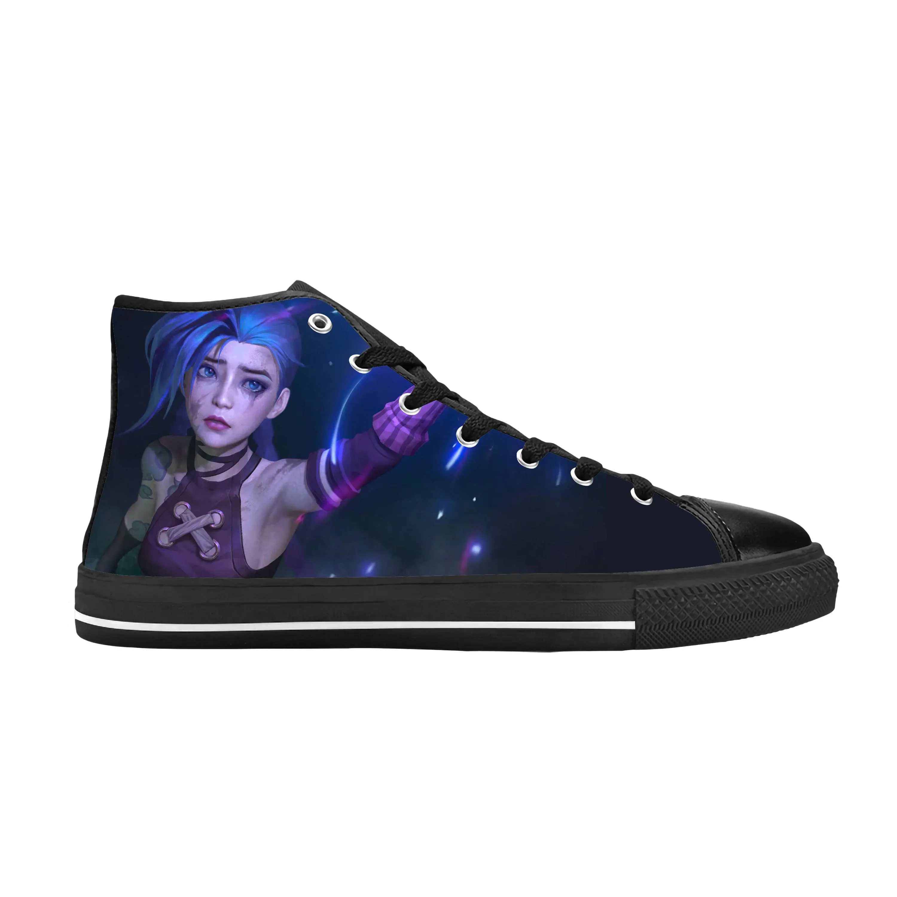 Jinx Arcane League of Legends Lol gra Anime urocze odzież na co dzień buty wysoki Top wygodne oddychające buty sportowe męskie/damskie z nadrukiem 3D