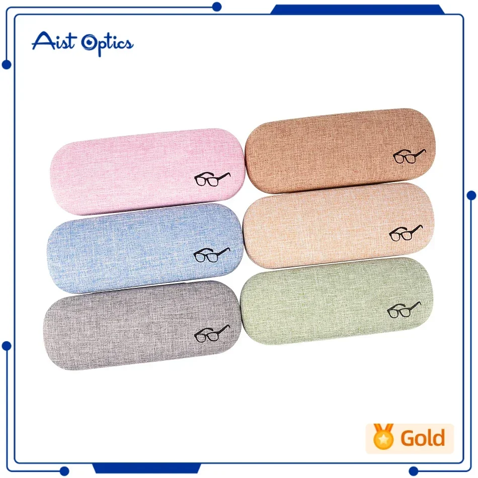 Unisex Fashion Glasses Case Hard Shell Linen Fabrics Eyewear Cases Cover Protective Sunglasses Eyeglasses Eyewear  Box