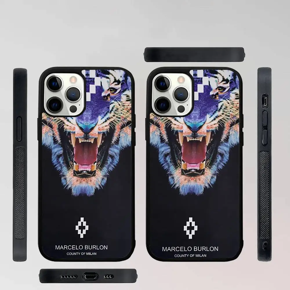 Epc Marcelo Burlon County Of Milan حافظة هاتف مغناطيسية قوية لهاتف آيفون 16 15 14 13 Pro Max 11 12 Mini لـ Magsafe