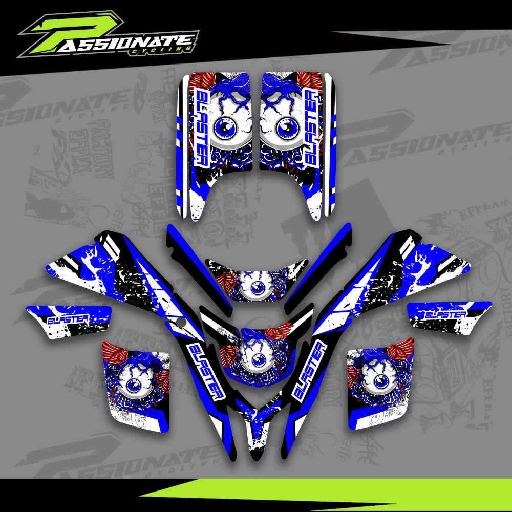 

For YAMAHA BLASTER 200 YFS 200 1988-2006 2005 2004 2003 2002 2001 ATV Fairing Graphic Background Decal Sticker Customize