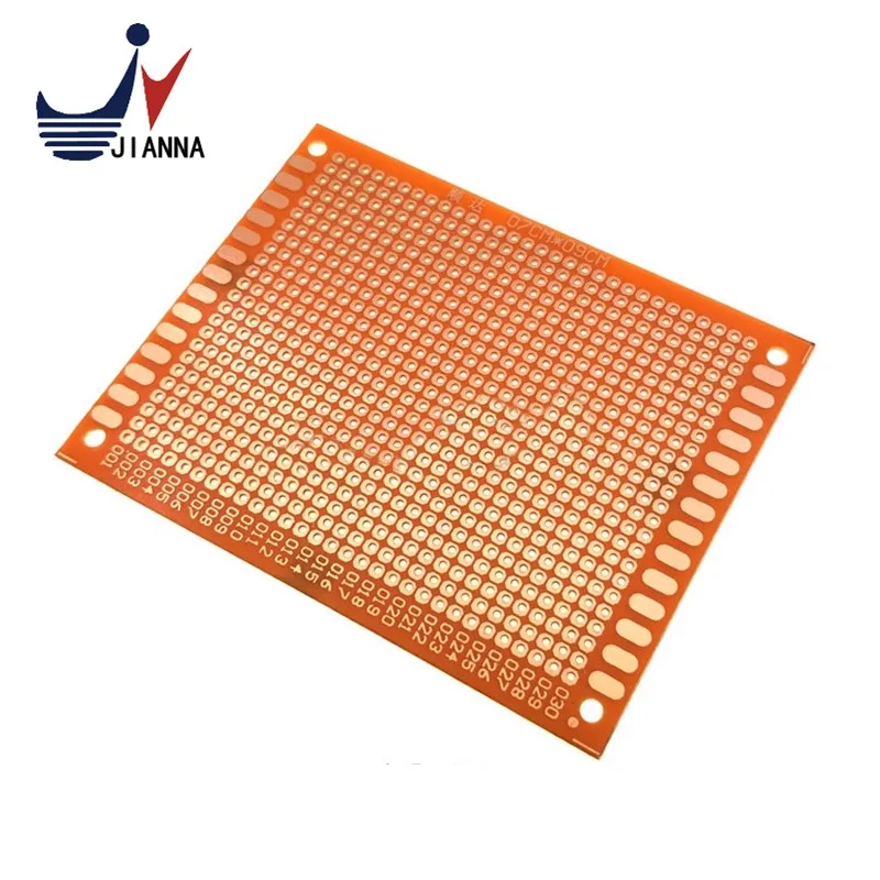 5pcs 7x9 7*9cm Single Side Prototype PCB Breadboard Universal Board Experimental Bakelite Copper Plate Circuirt Board Yellow