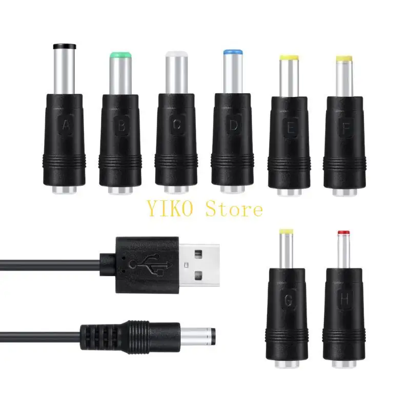 K32C Type C Micro USB Plug Cord for Cellphone Fan Speaker Router LED Lamp USB to 5.5x2.1mm 3.5mm 4.0mm 4.8mm 6.4mm