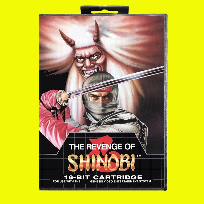 Revenge of Shinobi MD Game Card 16 Bit USA Cover for Sega Megadrive Genesis Video Game Console Cartridge