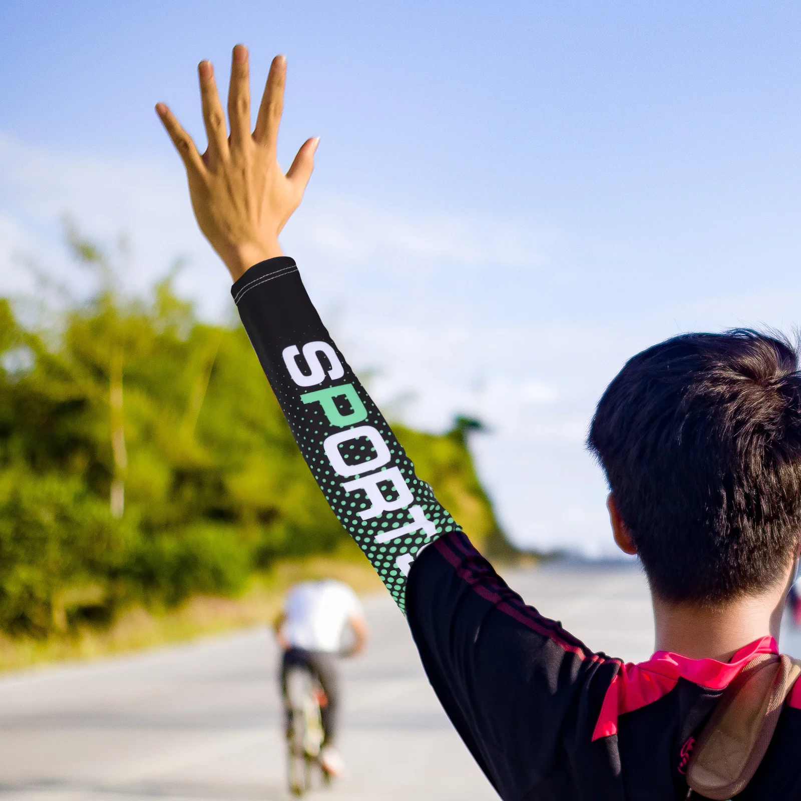 مجموعة واحدة من أكمام الذراع الواقية من الشمس المبتكرة من ألياف الحرير الجليدي القابلة للتنفس وخفيفة الوزن للحماية من الأشعة فوق البنفسجية للرياضات الخارجية والمشي لمسافات طويلة وركوب الدراجات #6