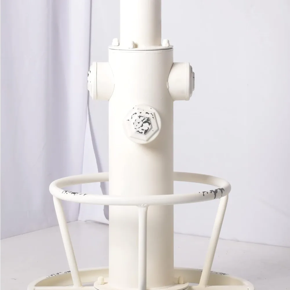 Tavolo da bar in stile industriale ad altezza regolabile, 38,58-48,43 pollici, finitura bianco antico, adatto per pub, cucina, sala da pranzo e C