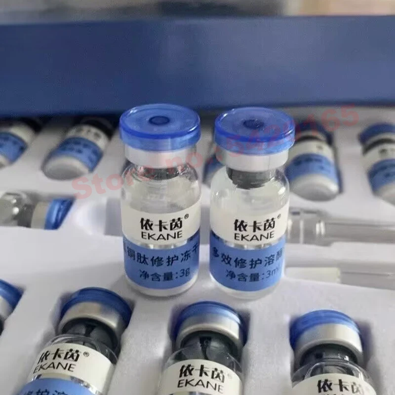 24pcs Premium GHK-Cu Blue Copper Peptide Lyophilized Powder Serum Set Firming Moisturizing Facial Skincare Kit