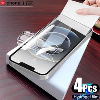 4PCS Hydrogel Film for IPhone 16E 14 15 Pro Max 13 12 11 Plus 7 8 XR XS SE X Screen Protector for IPhone 16 Pro Max Film