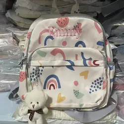 Bolso personalizado de gran capacidad para madre, bolsa de pañales con nombre, separación ligera en seco y húmedo, a la moda