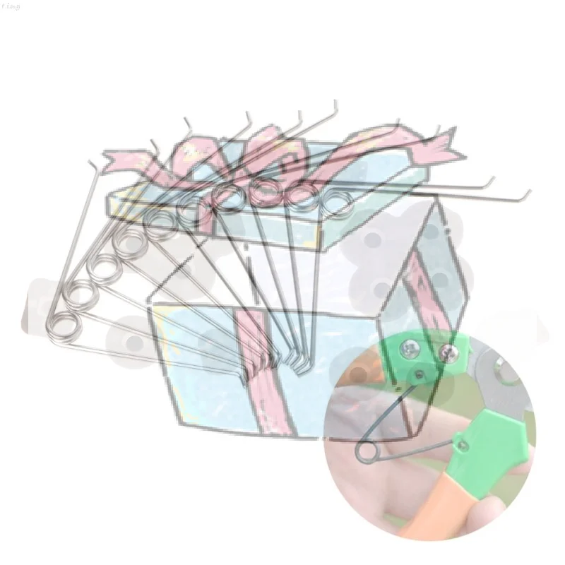 【CCA】10Pcs V Shape Steel Compression Spring Durable Rustproof Metal Gardening Scissors Accessories Tool