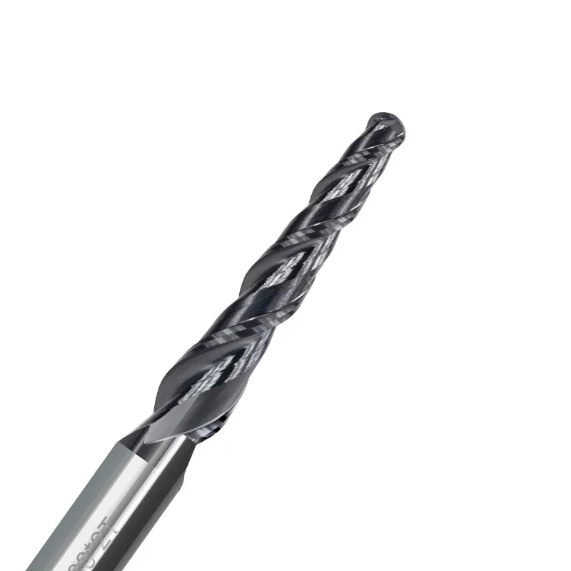 XCAN Tapered Sfera Naso End Mill 1/8 \'\'(3.175mm) gambo Super Rivestito In Metallo Duro Fresa 5pcs Set di Legno del Metallo Incisione Bit