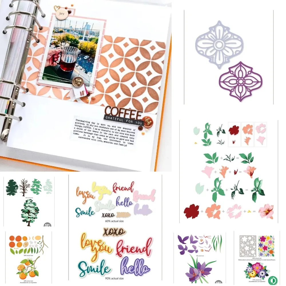 

Новые трафареты для скрапбукинга и декора дневников, шаблоны для тиснения, DIY открытки ручной работы, слоистые трафареты «Сладкие цветы» 2025