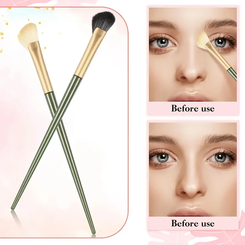 Advanced nose contour brush Half fan-shaped nose brush Oblique angle concealer brush powder blusher brush highlight brush