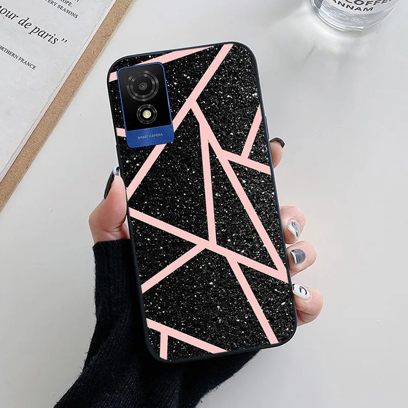 For TCL 501 Case Fashion Soft Silicone Back Cases for TCL 501 T433D Phone Cover TCL501 etui Fundas