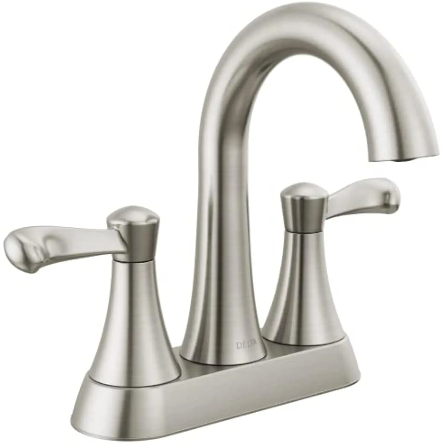 

Delta Faucet Esato Centerset Bathroom Faucet Brushed Nickel, Bathroom Sink Faucet, Drain Assembly Included, Spotshield Brushed