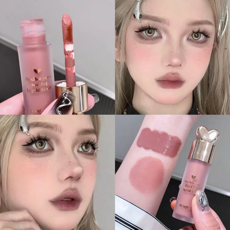 귀여운 모노크롬 소프트 미스트 리퀴드 블러셔 스틱 내추럴 뺨 염색 블러쉬 밀크 스트로베리 페이스 루보르 루즈 한국 메이크업 화장품