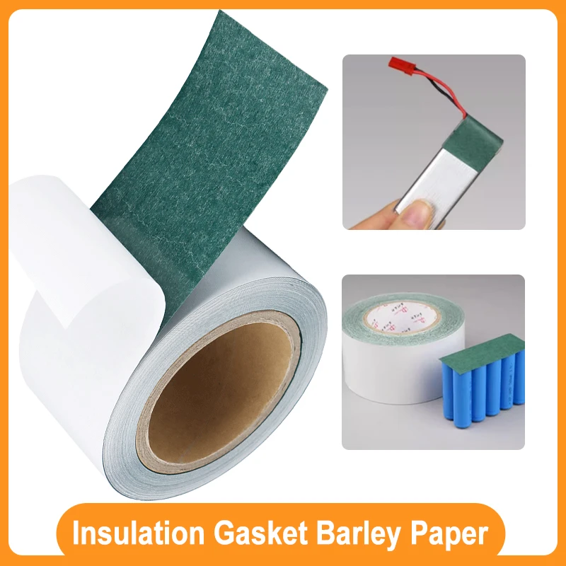 Green Insulation Gasket Barley Paper Width 25mm ~ 500mm For 18650 21700 Li-ion Battery Adhesive Glue Fishing Tape Insulated Pads