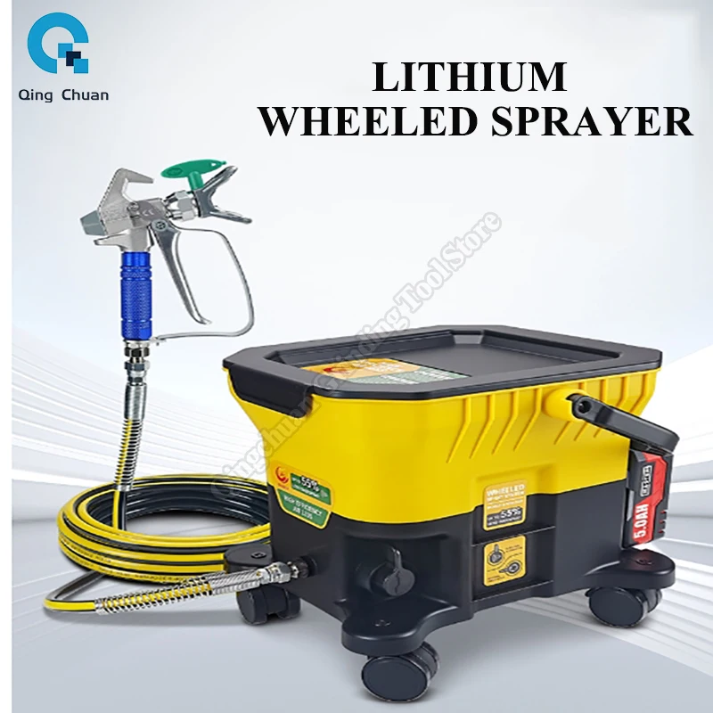 Airless Spraying Machine Paint Latex Paint Coloring Paint High-pressure  Lithium-ion Rechargeable Airless Tank Painting Machine