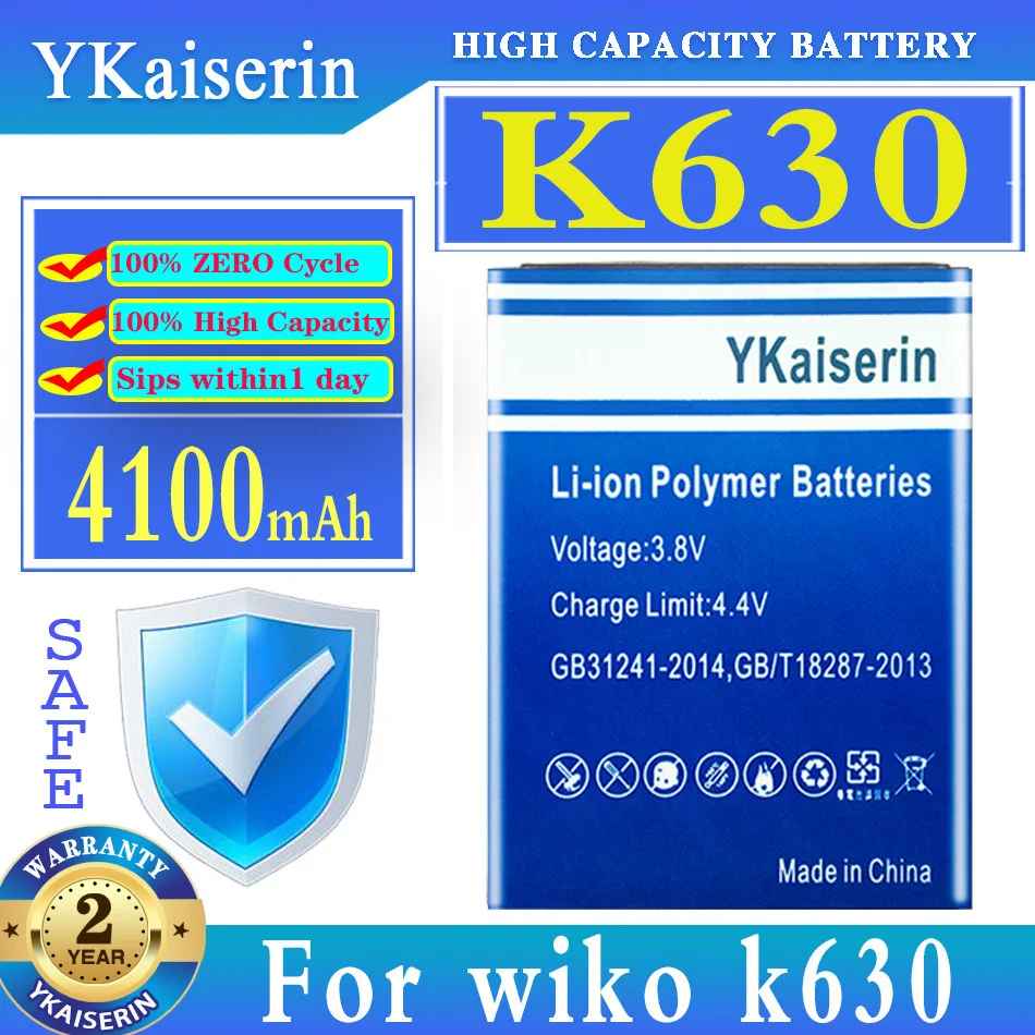 YKaiserin 4100mah Replacement Battery K630 For wiko k630 Moile Phone