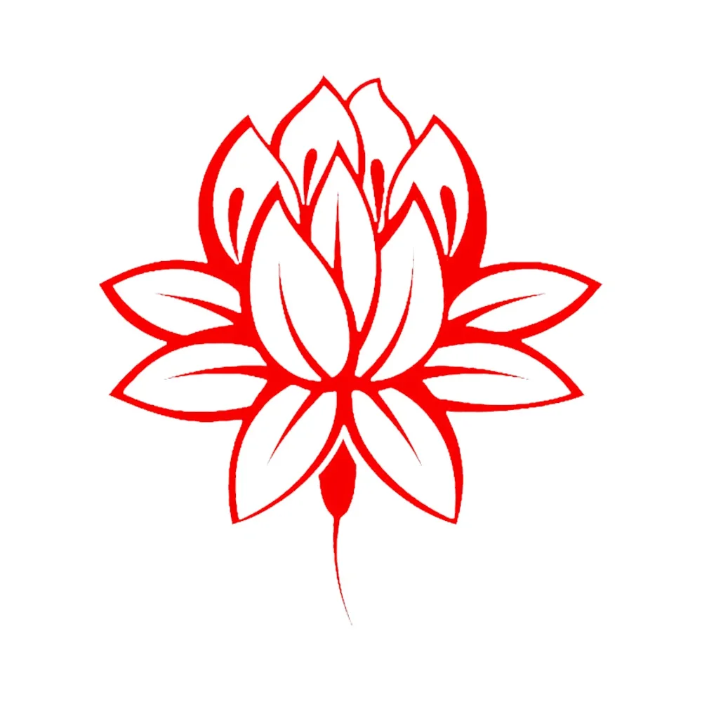 16cm Lotus Flower Buddhism Buddha Meditation Custom Stickers on Motorcycle Car Decoration Sticker Exterior Parts Accessories PVC