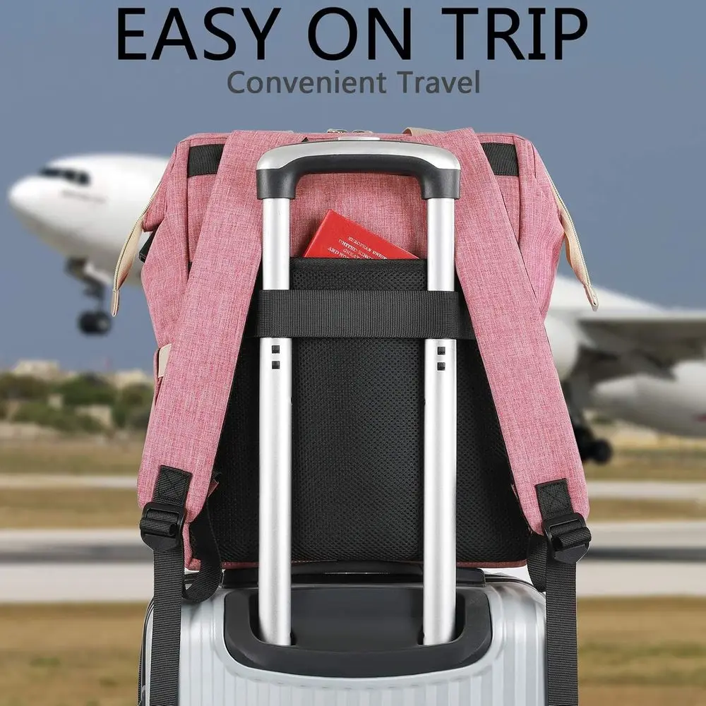 Mochila resistente al agua de gran capacidad para mujer con puerto de carga USB para computadora portátil 15,6, ideal para estudiantes, profesores, enfermeras, y