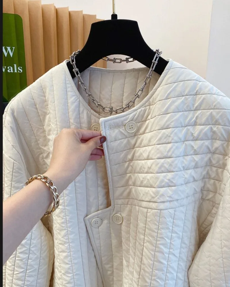

2026 Women's Autumn and Winter New Loose Versatile Padded Warm Cotton-padded Jacket Fashionable and Light Cotton-padded Jacket