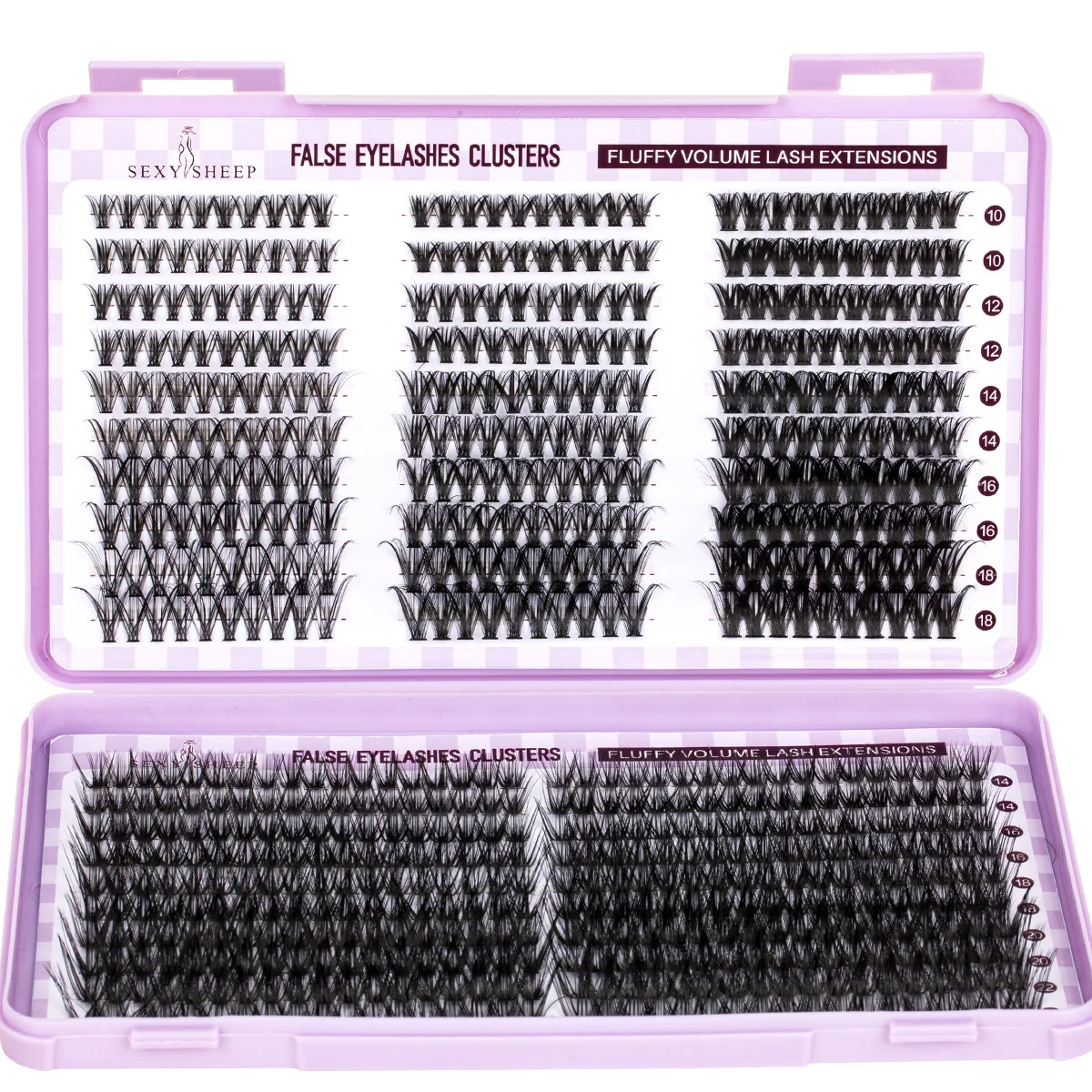 Wimpernbüschel, dicke Volumen-Wimpern, einzelne Wimpernbüschel, flauschige Wimpernverlängerungen, DIY-Wimpern, wiederverwendbar, anfängerfreundlich – Detail 10