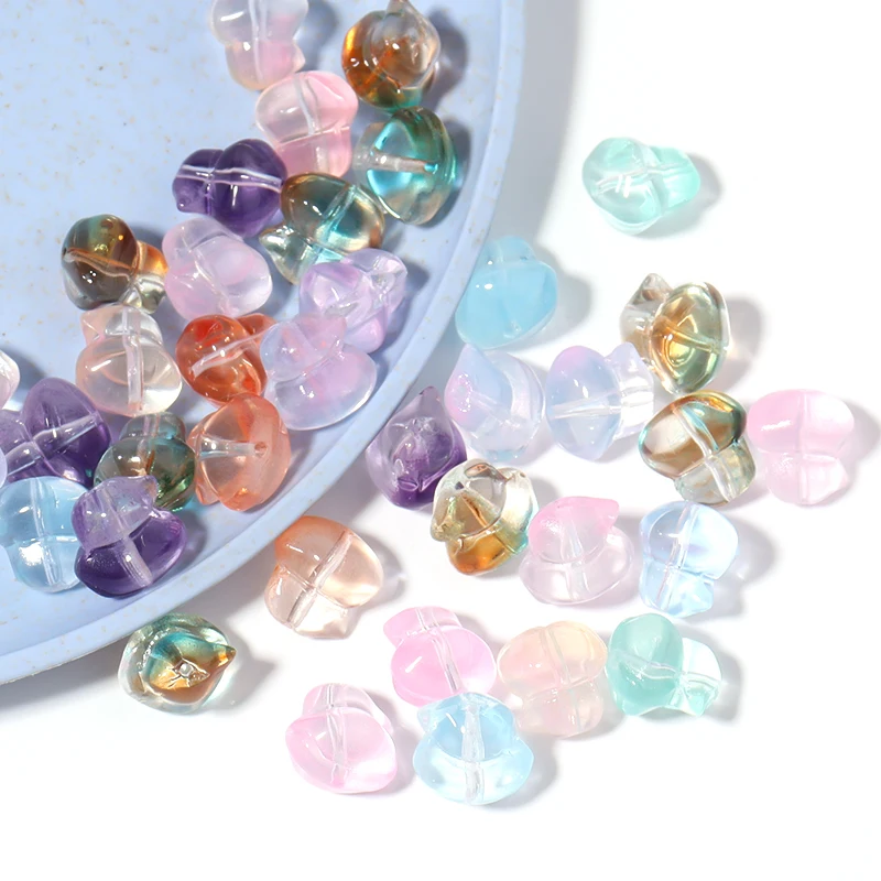 30 stücke Lampwork Kürbis geformte Perle 12mm Mix Farbe Glas lose Perlen für Armband Halskette Telefon Riemen DIY Schmuck Herstellung Lieferungen