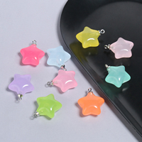 10pcs/lot 20x17.5mm Mixed Candy Color Star Shape Charms Pendants Beads For Jewelry Making DIY Necklace Earrings Keychain Craft
