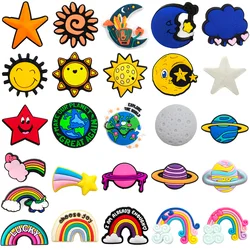 Star Moon Sun Rainbow Collection Shoe Charms for Clogs Sandals Decoration Shoe Accessories Charms for Friends Gifts