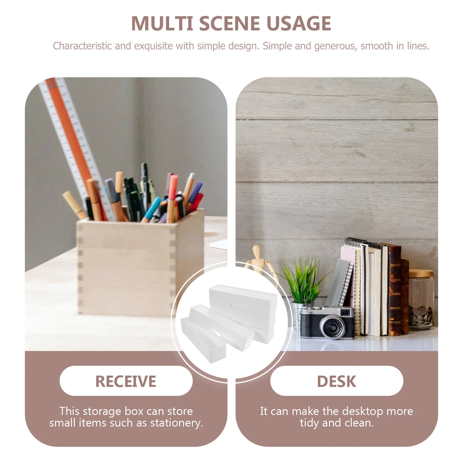 4Pcs Drawer Organizer Storage Box Desktop Makeup Sundries Storage Case for Desktop Organizer