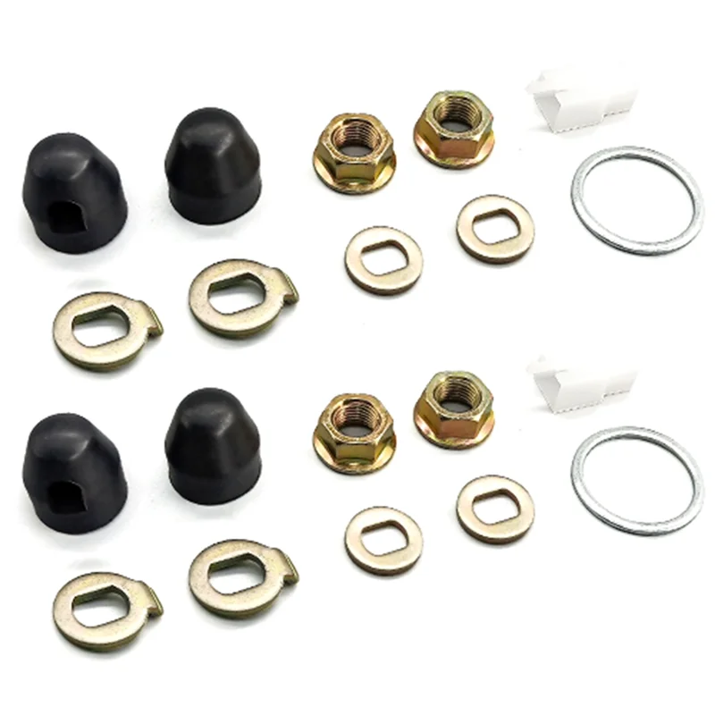 

M14 2Set Ebike Wheel Motor Shaft 14mm Shaft Screw Cap Washer/Spacer/Nut Cover E-Bike Wheel Lock for 500-5000W Motor