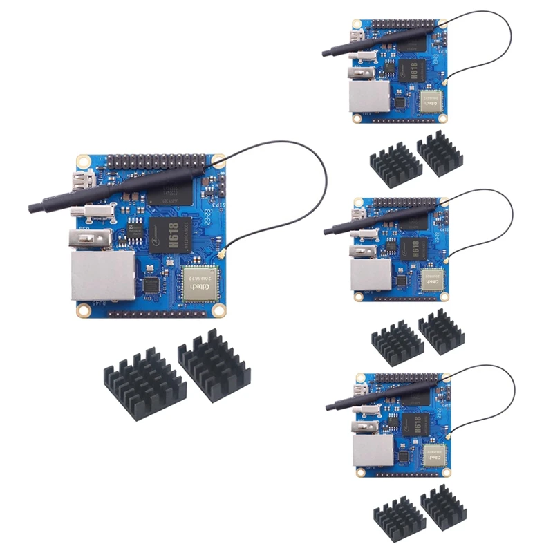 For Orange Pi Zero 3 Development Board +Heat Sink H618 Wifi5+BT 5.0 Gigabit LAN For Android 12 Debian12 Ubuntu22.04