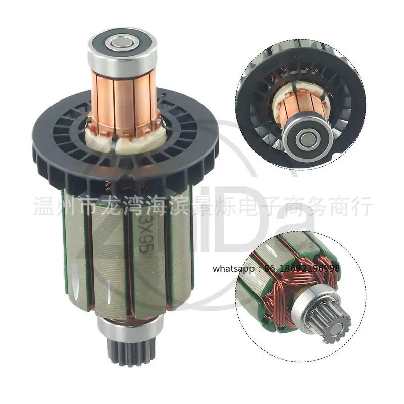 DC18V Rotor Armature for DDF458Z DF458D DHP458 BDF458 Electric Drill - Replacement Part