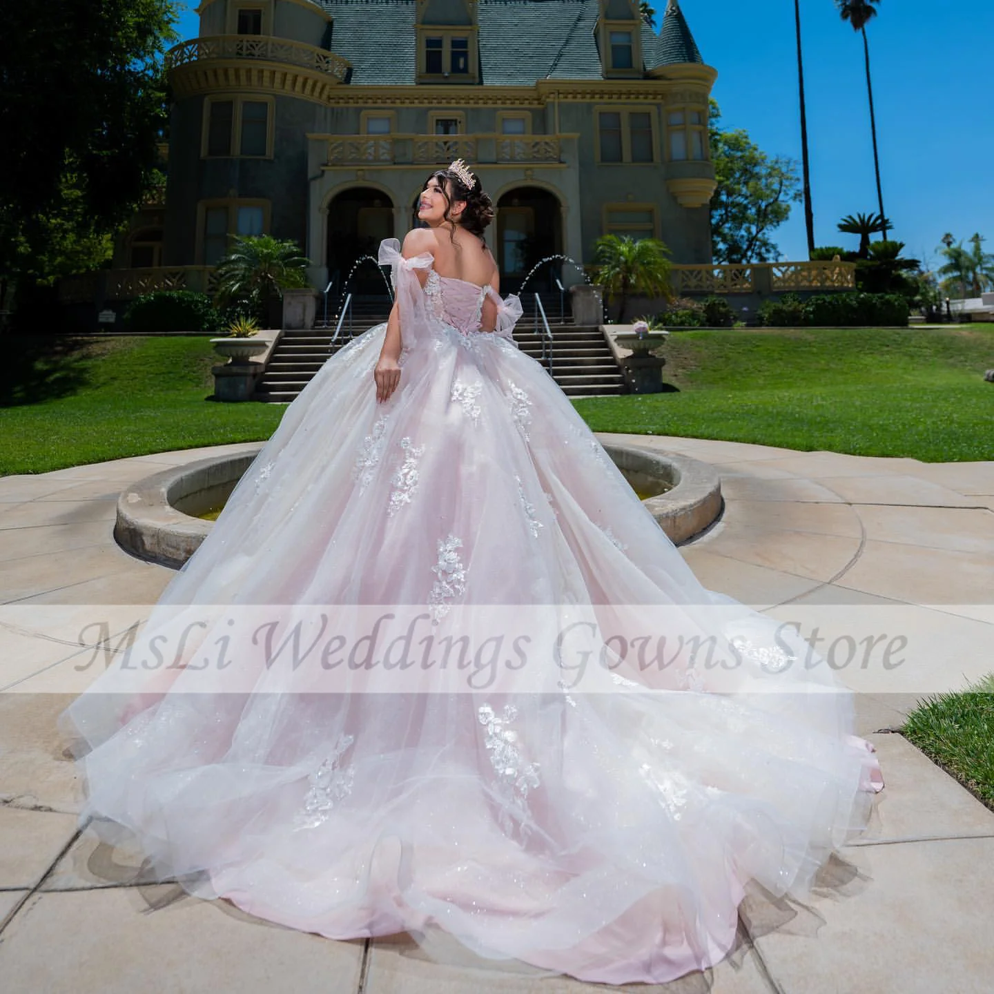 فساتين حلوة Quinceanera فستاين سهرة/فساتين الحفلات للفتيات 16 مزينة بالخرز الدانتيل حتى التخرج حفلة موسيقية فستان Vestidos De 15 Años مصنوع حسب الطلب