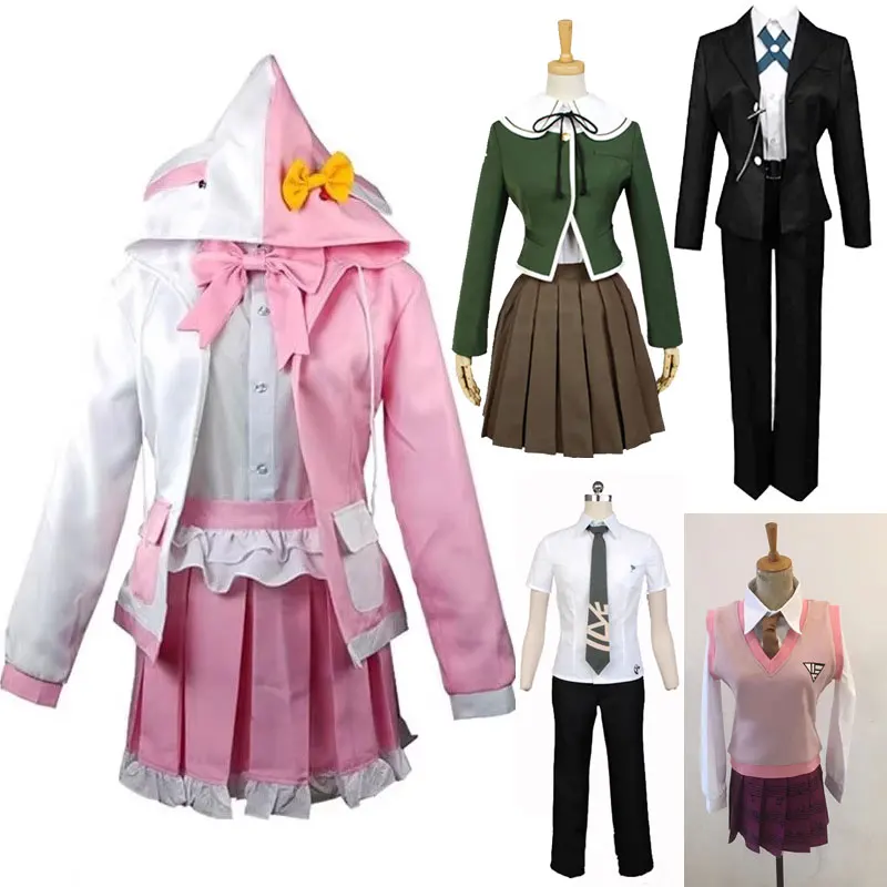 Dangan Black-white bear Mono kuma Hinata Hajime Kaede Akamatsu Cosplay Costumes Anime Woman Monomi Togami Byakuya Fujisaki Sets