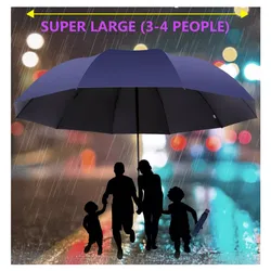 Super Large Folding Umbrella Men Womens Windproof Umbrellas Fold Business Sun Rain Umbrella Travel Whole Family Umbrellas