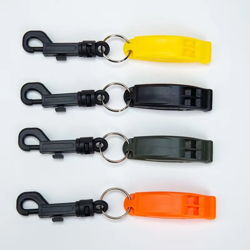 Double‑Tube Loud Safety Emergency Whistle with Adjustable Lanyard Portable Survival Whistle for Hiking Camping Boating Rescue