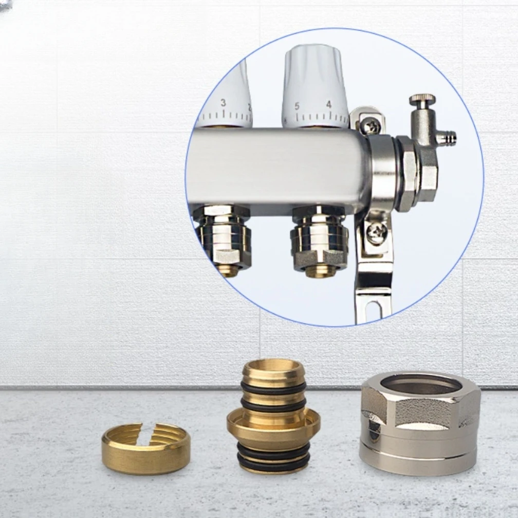 Copper Construction Manifold Heating System Connector Floor Heating Connector Copper Heating Manifold Optimal Efficiency